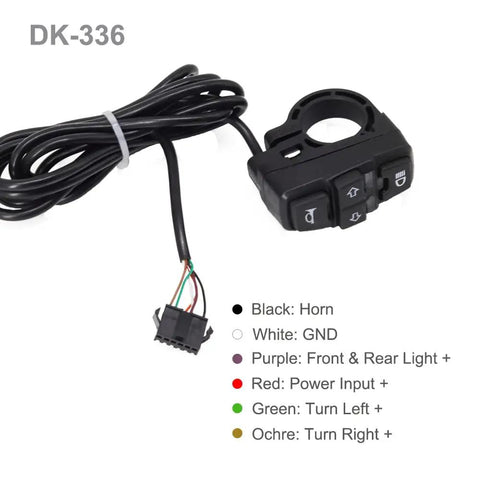 Ebike Light Kit With Horn And Turn Signal Tail Light Front Headlight 400 Lumens Fits Rear Rack Mount Holes 50mm To 80mm For 24V 36V 48V Ebikes Not Compatible With Waterproof Controller No Brake Light