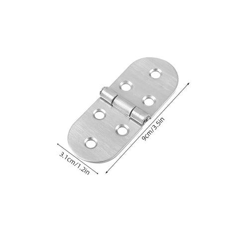 Stainless Steel Butler Tray Hinges for Folding Furniture and Computer Desk 4 Pieces with Round Edges Heavy Duty Design Easy Setup Time Saver and Effort Saver Silver