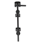 12 Inch Heavy Duty Carbon Steel Ground Drop Gate Latch With Rust Resistant Black Finish for Double Yard Fence Doors