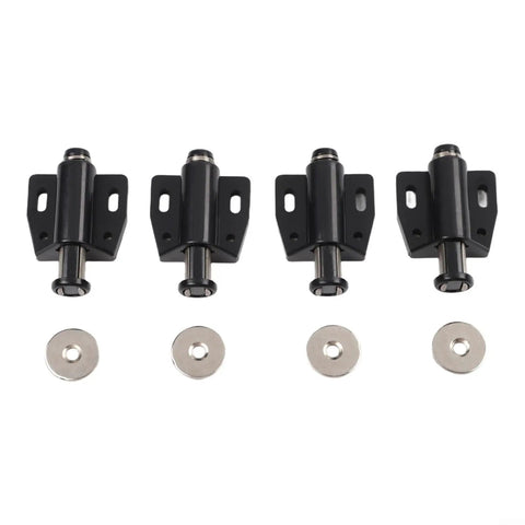 4 Pack Magnetic Push To Open Cabinet Latches Handleless Door Catches for Wardrobe Cupboard Kitchen and Bathroom Spring Loaded