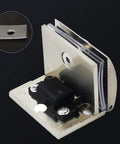 Heavy Duty Zinc Alloy Swivel Cabinet Hinges Set Of 4 For Glass Doors Wine Storage close-up view of hinge with black component for smooth swing.