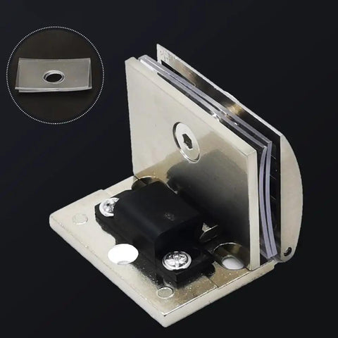 Heavy Duty Zinc Alloy Swivel Cabinet Hinges Set Of 4 For Glass Doors Wine Storage close-up view of hinge with black component for smooth swing.