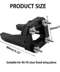 Adjustable Engine Mount Bracket For RC Planes And Helis Nylon Black 50x80mm Fits 40 70 Class Model Aircraft Easy Install Built Tough For DIY Aerial Builds