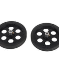 Zopsc 1pc Rolling Wheel 5 Digit Length Counter black wheels with circular cutouts, suitable for industrial uses.
