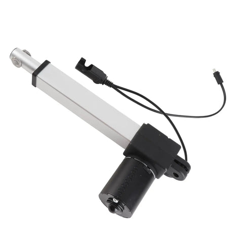 Heavy Duty L Shaped Electric Actuator Engineered With Rock Solid Steel Build For Silky Smooth Bed Lifting And Ultra Reliable Precision Motion In Any Home Or Shop Project, showcasing motor and aluminum frame.