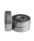Deep Groove Ball Bearing 16100RS, Chromium Steel, 10x28x8mm, 2 Pack, Double Shield Metal Cover, industrial bearings displayed together