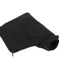 Heavy Duty Sawdust Collection Bag For Miter Saws And Bench Planers Featuring No Sweat Setup, sturdy black fabric pouch.