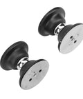 Top Rated Fabater Magnetic Door Stopper For RV Trailers, durable ABS and steel build, showing two black and silver door stoppers.