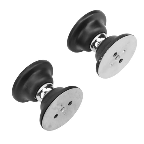 Top Rated Fabater Magnetic Door Stopper For RV Trailers, durable ABS and steel build, showing two black and silver door stoppers.