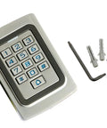 IP68 Waterproof Digital Wired Keypad In Tough Metal Case with mounting hardware for outdoor gates and garage doors, 12V or 24V DC power