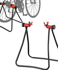 Foldable Bike Repair Stand For Home Garage Use Aluminum Portable Height Adjustable Floor Stand For Indoor And Outdoor Use