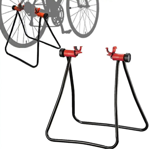 Foldable Bike Repair Stand For Home Garage Use Aluminum Portable Height Adjustable Floor Stand For Indoor And Outdoor Use