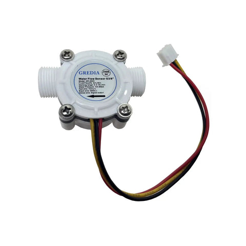 Three Eighths Inch BSPT Hall Effect Water Flow Sensor Flowmeter For Home Appliances Food Grade Plastic 0.3 To 10 Liters