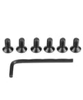 Black bolts and hex key from Beefy Aluminum 0.6 Inch 6 Bolt Quick Release Steering Wheel Hub Adapter For Aftermarket Wheels Fits 323 Miata MX3 MX5 MX6