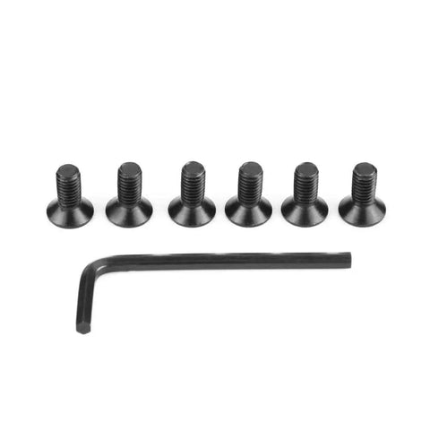Black bolts and hex key from Beefy Aluminum 0.6 Inch 6 Bolt Quick Release Steering Wheel Hub Adapter For Aftermarket Wheels Fits 323 Miata MX3 MX5 MX6