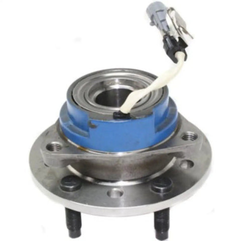 Top Shelf Four Wheel Abs Wheel Hubs Front And Rear Complete Bearing Kit For 2004 2005 Chevrolet Classic 22 Liter Engine showing a front hub assembly with blue seal and wiring.