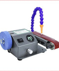 Hella Efficient Mini Electric Knife Sharpener And Wet Dry Bench Belt Sander with water cooling system for easy sharpening.