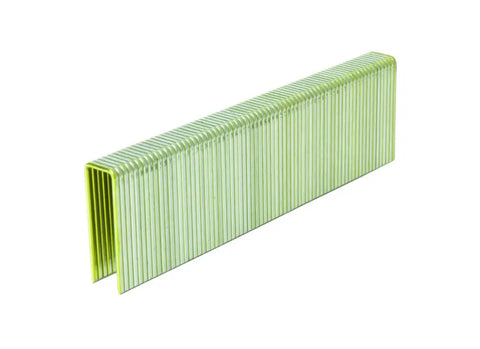 Row of Staples 7/16 In X 1-1/2 In 16 Gauge Electro Galvanized Standard Crown Staples For Sheathing Pallets Crates Heavy Duty Pro Grade