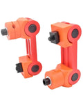 Solid Universal Cnc Mill Machine Positioner With Hella Precise Work Piece Stop For Rock Solid Angle And Height Adjustments Shop Ready durable orange clamps.