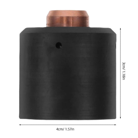 High Performance Plasma Cutter Start Cartridge Consumable With Circuit Protection For Durable Torch up, black with copper tip, 4cm x 3cm.
