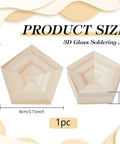 Solid Wood 3D Glass Soldering Jig With Traditional Pentagon Form For Stained Glass And Succulent Displays dimensions and product details