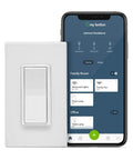 Smart Wi Fi Light Switch No Hub Needed 15A Universal LED Incandescent DW15S 1BZ White Control with phone app screen