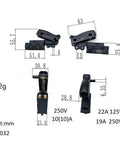 Heavy Duty Push Button Trigger Switch For Angle Grinders And Polishers AC250V 10A High Current Replacement Part SR032 with dimensions