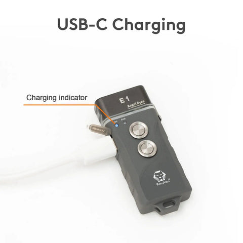 EDC Keychain Flashlight Pocket Friendly With Hybrid Dual Power USB-C Charging Indicator