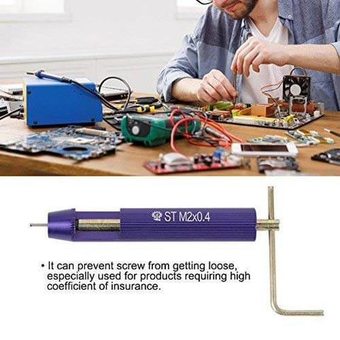 50 Piece Stainless Steel Helicoil Thread Repair Kit Set For Aluminum And Low Strength Materials shown with tools and electronics