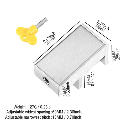 Adjustable Door Window Lock Stopper For Thick Sliding Security Anti Theft Easy No Tool Install Kid Safe Window And Door Guard Space Adjustable Frame Mount Keeps Kids Safe