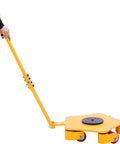 Heavy Duty Machine Skates 4409 Lbs Rock Solid Carbon Steel Industrial Dollies with handle for easy maneuvering and transport.