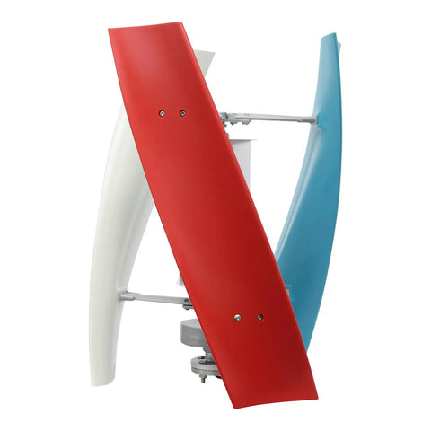 Rugged 100W Vertical Wind Turbine Generator Kit For Boats Cabins And Terraces 12V And 24V Operation Three Blade Durable Nylon And Aluminum Build With Controller For Stable Wind Power On The Go, side view