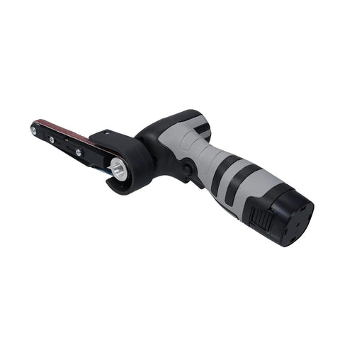 Heavy Duty Electric Mini Belt Sander With Knockout Rubber Grip And Variable Speed For smooth wood metal polishing, compact design.