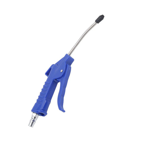 Heavy Duty Air Dust Blower Pump For Machines And Auto Detailing Built Tough Abs Handle, blue air blower with a nozzle.