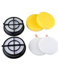Pet Hair Eraser Upright Vacuum Filter For 1650 Series Febreze Models 2 pack filters with yellow foam and white fabric circles