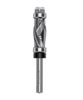 Top Rated Double Bearing Spiral Flush Trim Router Bit For Woodworking Projects With Dual Up Down Cut Design Delivers Super Smooth Edges And Fast Chip Removal Every Time You Craft Your Next Diy Masterpiece, 1/4 Shank, tungsten steel.