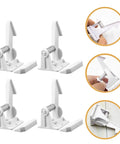 Easy Install 16 Pack Kid Proof Cabinet Locks with ABS Material, no drill installation for cabinets and freezers, white design