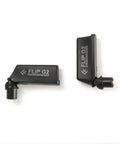 Osprey Flip G2 Dual Band RC FPV Antenna For 2.4GHz And 5.8GHz High Gain Linear MCX, Foldable, 2 Pack, Gray, shown unfolded on white
