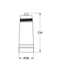 Technical diagram of Blue Active Carbon Replacement Water Filter Cartridge For Home Drinking Water 792.5 Gallon Capacity 3000 Liters