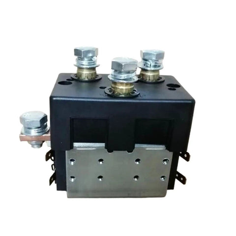 Heavy Duty Forward Reverse Reversing Contactor For DC88 Dc88-5 36V Electric Golf Cart Stacker Pallet Truck Motor Switch Swap Part Smooth Ride, metallic and plastic construction, front view.