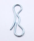 Rock Solid Unomor 5 Pcs Alloy Steel Cotter Pins Bow Tie Lock Spring Pin detailed view of a single pin with silver finish.