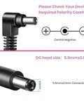 9V DC 1A Power Supply Adapter For Guitar Effects Pedals Center Negative Tip Universal AC Input 100 to 240V diagram