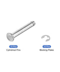 DIY Friendly Heavy Duty 10 Pack M4x25mm 304 Stainless Steel Cylindrical Shaft Pin With Grooved Flat Head Hinge Cylinder Position Pin And E Clip Retaining Ring Set For Mechanical Assemblies Silver By Uxcell