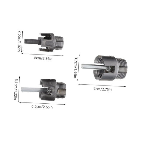 Heavy Duty Pipe Threader Set For Pvc And Metal Pipes, Electrician Threading Tool sizes and steel heads for plumbing projects
