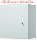 Beefy Cold Rolled Steel Electrical Enclosure Box 16 By 16 By 8 Inches Indoor Outdoor Weatherproof With Mounting Plate IP66 Rust Proof
