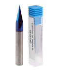 Durable Nano Coated 3 Flute Carbide V Groove Router Bit With 1/4 Inch Shank And 30 Degree Angle for acrylic engraving with protective case.