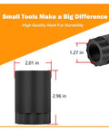Front view of 60mm differential pinion lock nut tool for Honda ATVs; black metal cylindrical tool with knurled bottom.