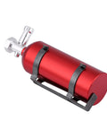 Mini Metal Fire Extinguisher For RC Crawlers Red 2 05 Inch Heavy Duty Solid Scale Detail with silver valve detail.