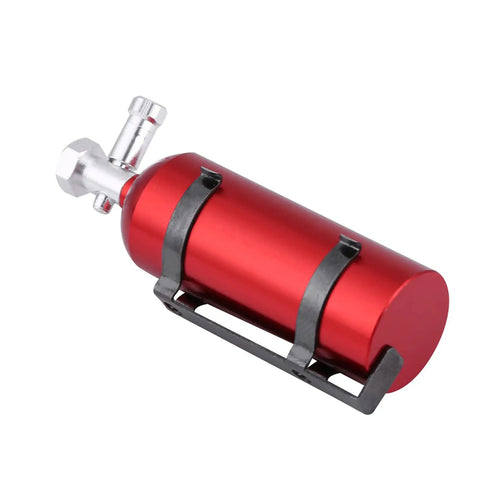 Killer Metal Mini Fire Extinguisher for RC Crawler Rig, 52mm red metal design, easy install for SCX10, CC01, D90 models.