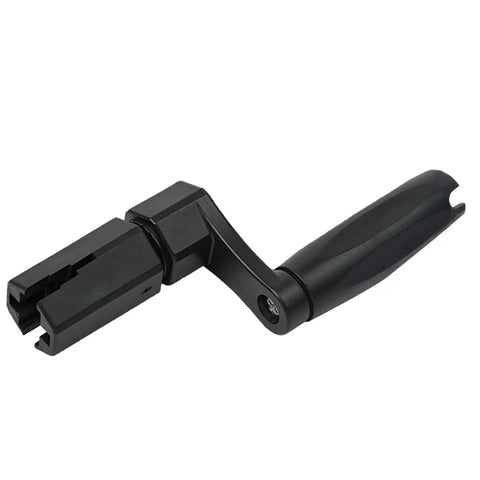 Legit Guitar String Winder Bridge Pin Puller Tool For Musicians detachable hand crank in black ABS plastic for easy string swaps.